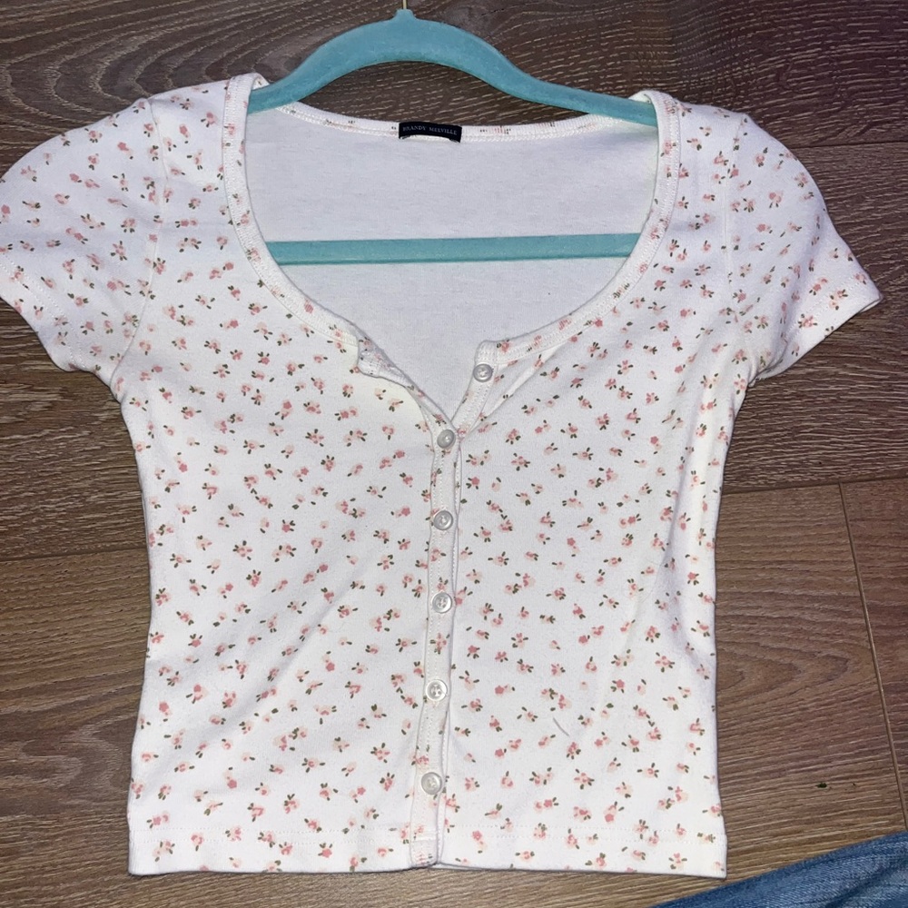 floral zelly brandy melville top